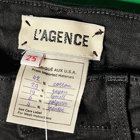 NWT L'AGENCE Margot Jean Noir 25 - Picture 4 of 7